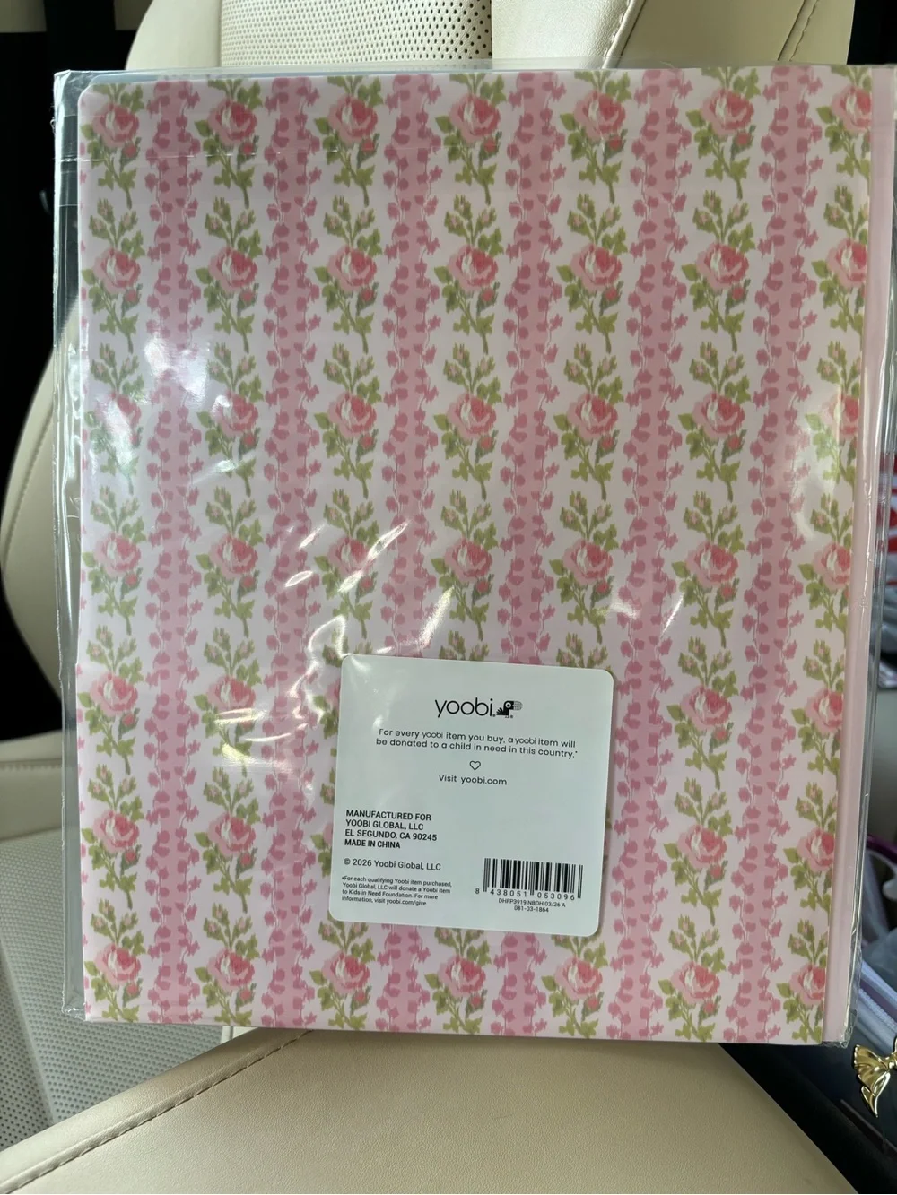 LoveShackFancy x Target Floral Poly Folder Set in Light Blue and Pink